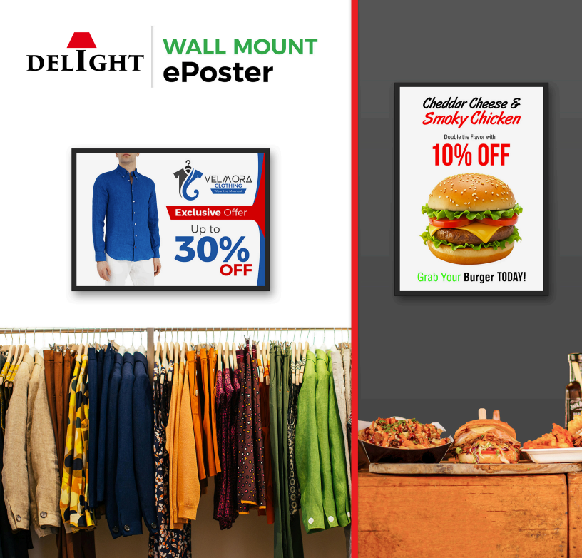 Battery Operated 40.5" (A1) Digital Signage Display Single Sided