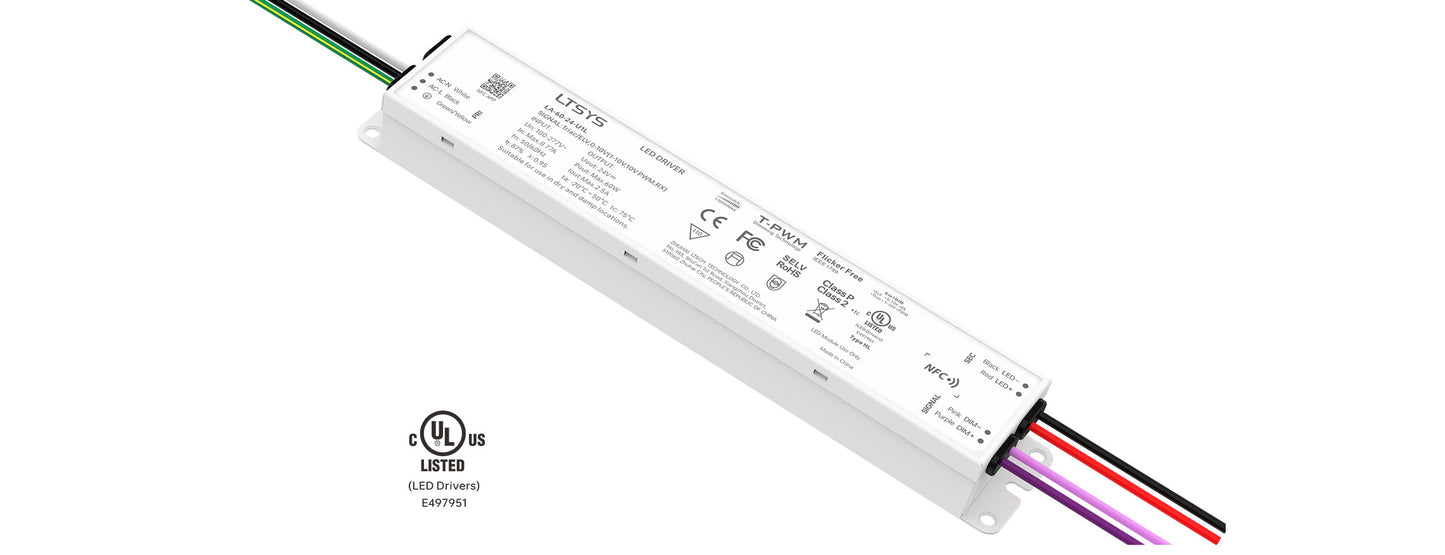 [China] LTECH 24V NFC Programmable UL Certification Constant Voltage Triac Dimmable LED Driverx6Pcs