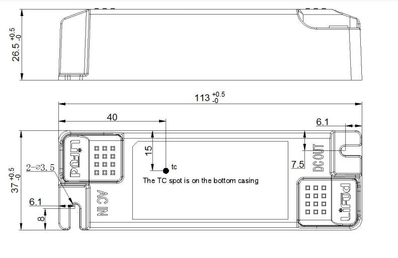 LIFUD CC Flicker-Free LED Driver for Panel Light LF-GIF040YAⅡ-Ballast /Drivers-DELIGHT OptoElectronics Pte. Ltd