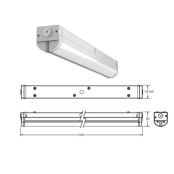 AZ e-lite LFE426 Series G2 26W 4-feet LED Batten Fitting-Fixture-DELIGHT OptoElectronics Pte. Ltd