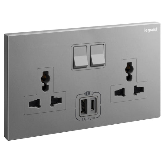 Legrand 282444-C3 2X16A UNV SSO W USB A&C