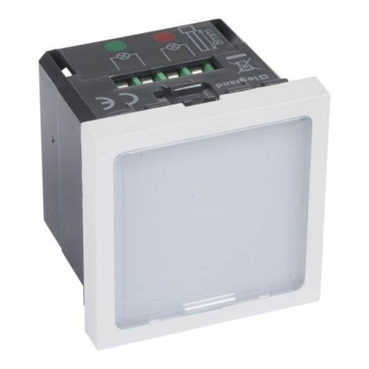Illuminated signs Arteor™ - 1 W - 2-state LEDs green/red - 2 modules - white