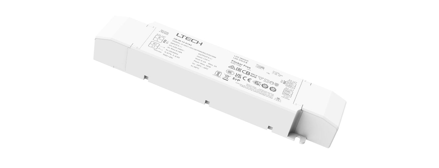 [China] LTECH 0-10V Constant Voltage Dimmable Rubycon LED Driver