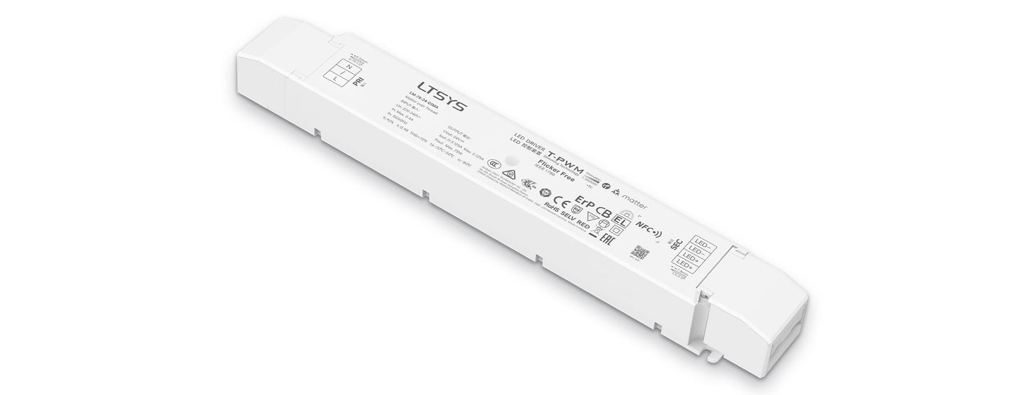 [China] LTECH 24V Matter Constant Voltage NFC Programmable Dimmable LED Driver