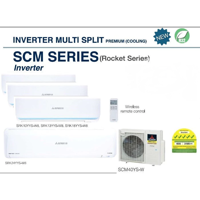 MITSUBISHI HEAVY INDUSTRIES SYSTEM 4 WIFI R32 INVERTER AIRCON (5 TICKS) - SUPPLY ONLY