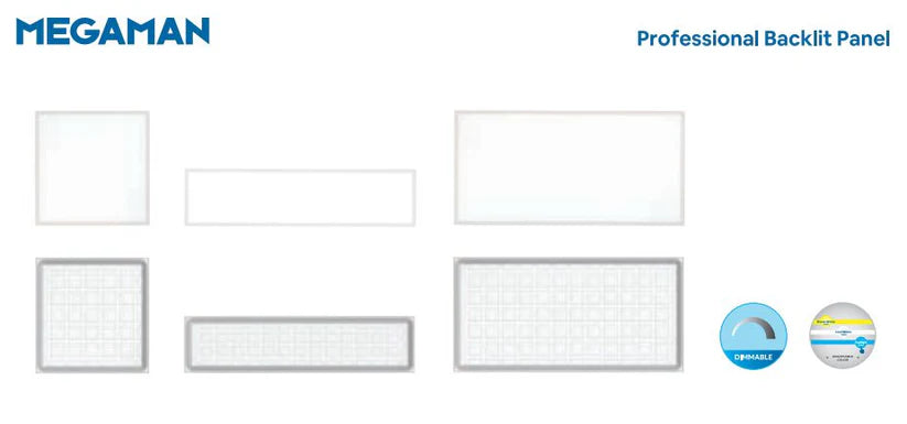 Megaman PROV1 BLP 38W SQ595 ACT DIM Panel Light With Battery Pack