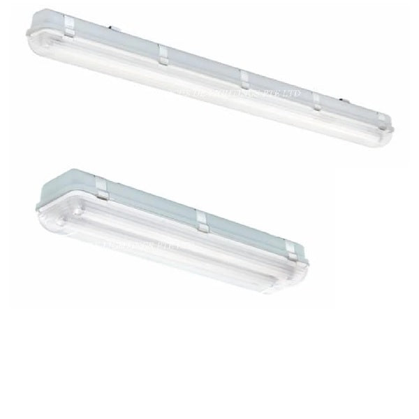 Maxox 236 T8 Weatherproof fitting with 2x Philips ecofit T8 4ft 16w/765 LED DL tube-Fixture-DELIGHT OptoElectronics Pte. Ltd
