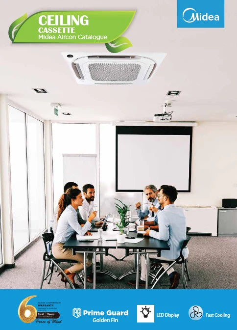 Midea Inverter Ceiling Cassette System 1 (5 Ticks) - SINGLE C/C (3 CORE CABLE)