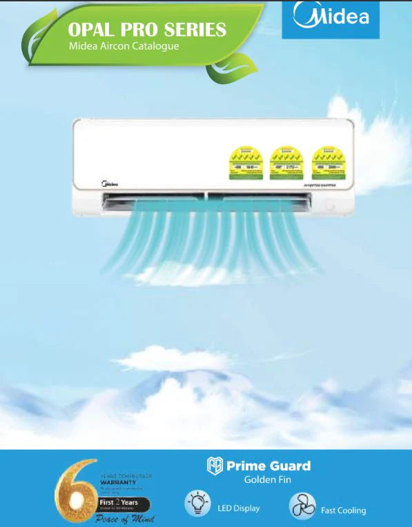 MIDEA OPAL PRO SYSTEM 2 R32 INVERTER AIRCON (5 TICKS) - SUPPLY ONLY