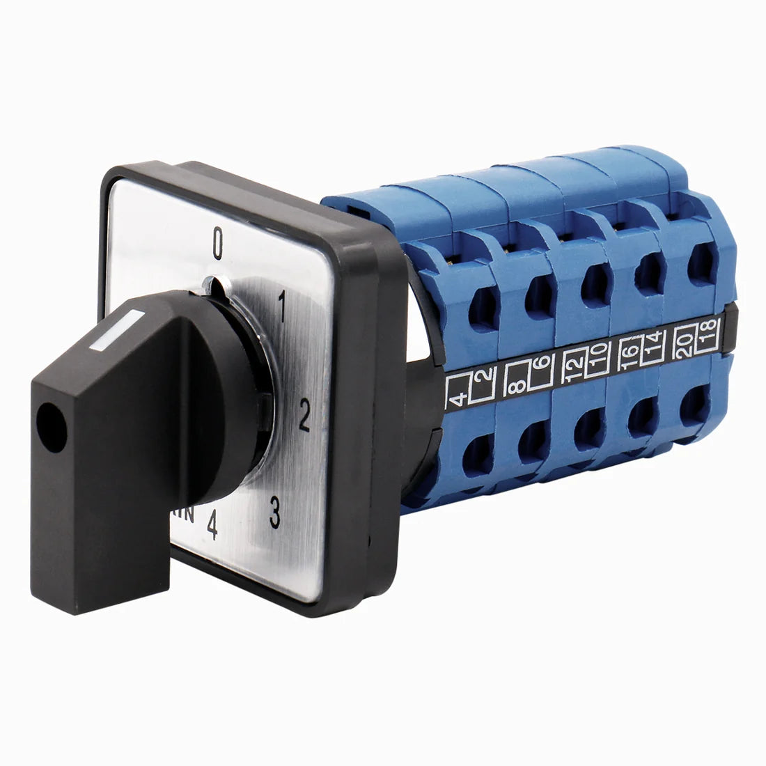 Baomain Rotary Switch Selector Cam Switch SZW26-20/0-4.5 5 Position Changeover Switch 20 Poles AC 660V 20A