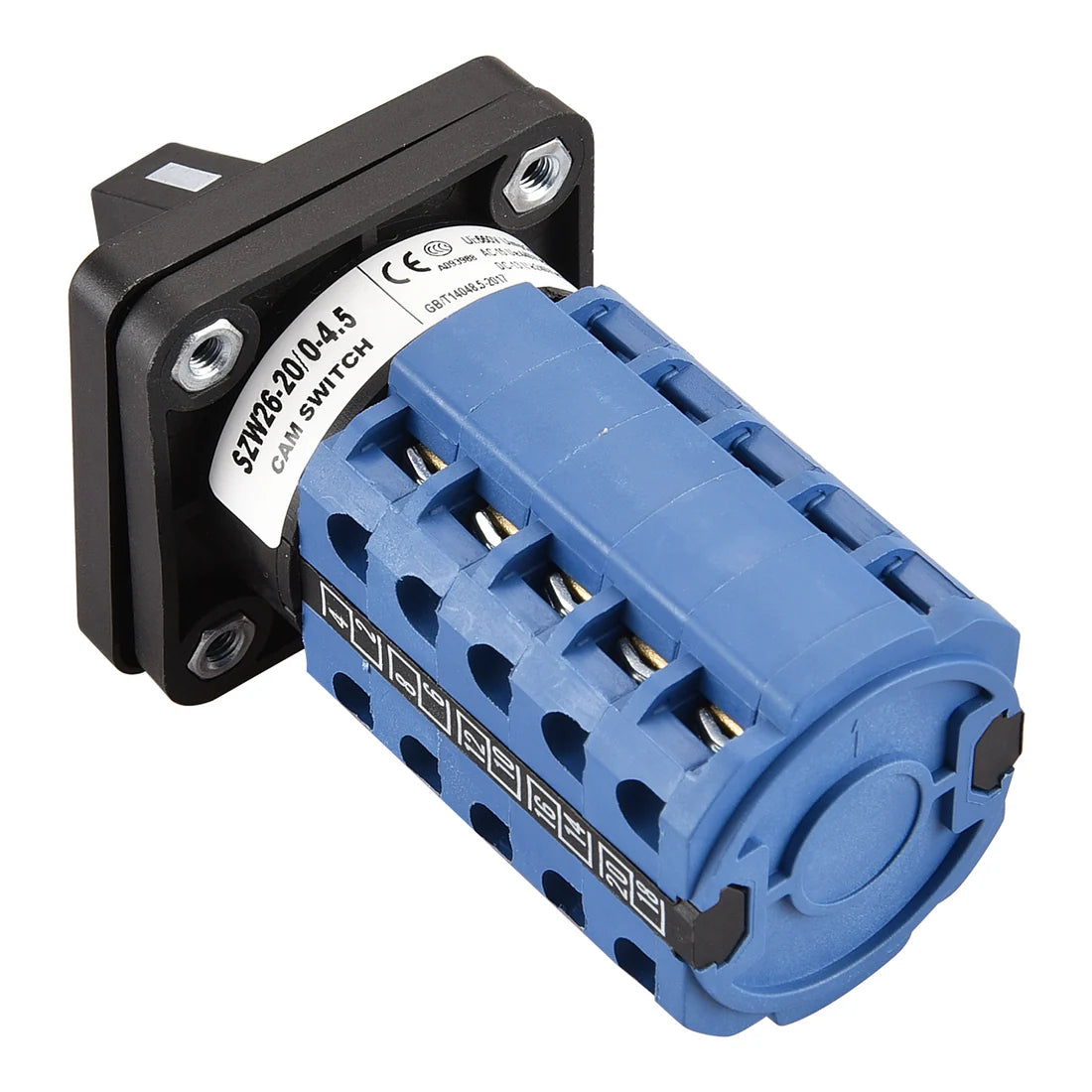 Baomain Rotary Switch Selector Cam Switch SZW26-20/0-4.5 5 Position Changeover Switch 20 Poles AC 660V 20A