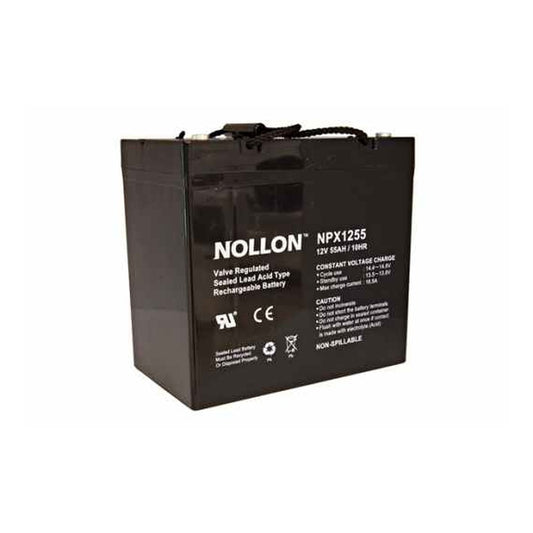 Nollon NPX1255 12V 55Ah sealed lead acid VRLA battery