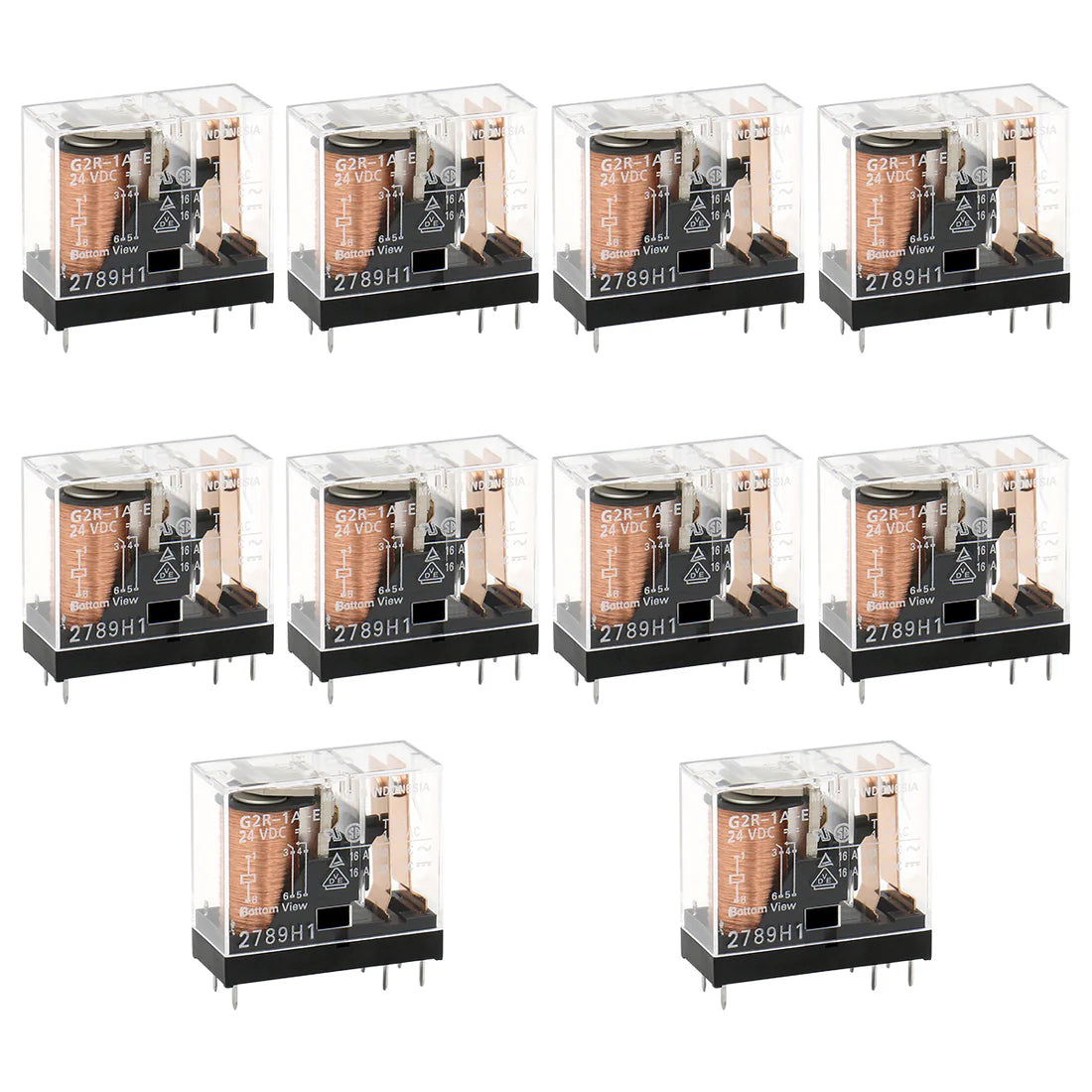 Baomain ELECTRONIC COMPONENTS G2R-1A-E-DC24 POWER RELAY SPST-NO 24VDC, 16A, PC BOARDx 10PCS