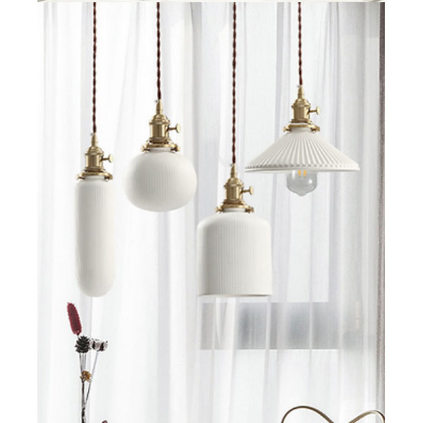 BK BLHL-114 E27 White Single Header Pendant Light