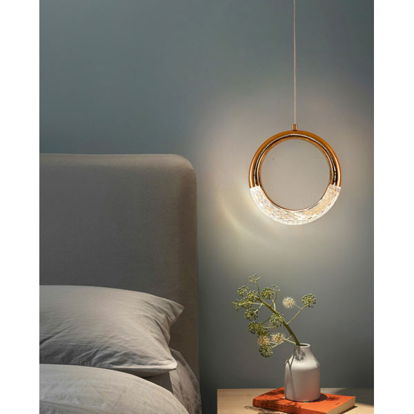 BK BLHL-43-1 5W 3000K Rose Gold Single Header Pendant Light