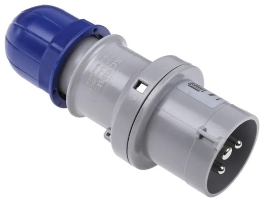 Scame IP44 Blue Cable Mount 2P + E Industrial Power Plug Rated At 16A 230 V