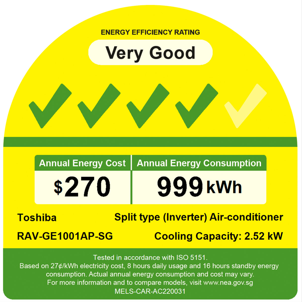 TOSHIBA SYSTEM 1 R32 INVERTER AIRCON (5 TICKS) - SUPPLY ONLY