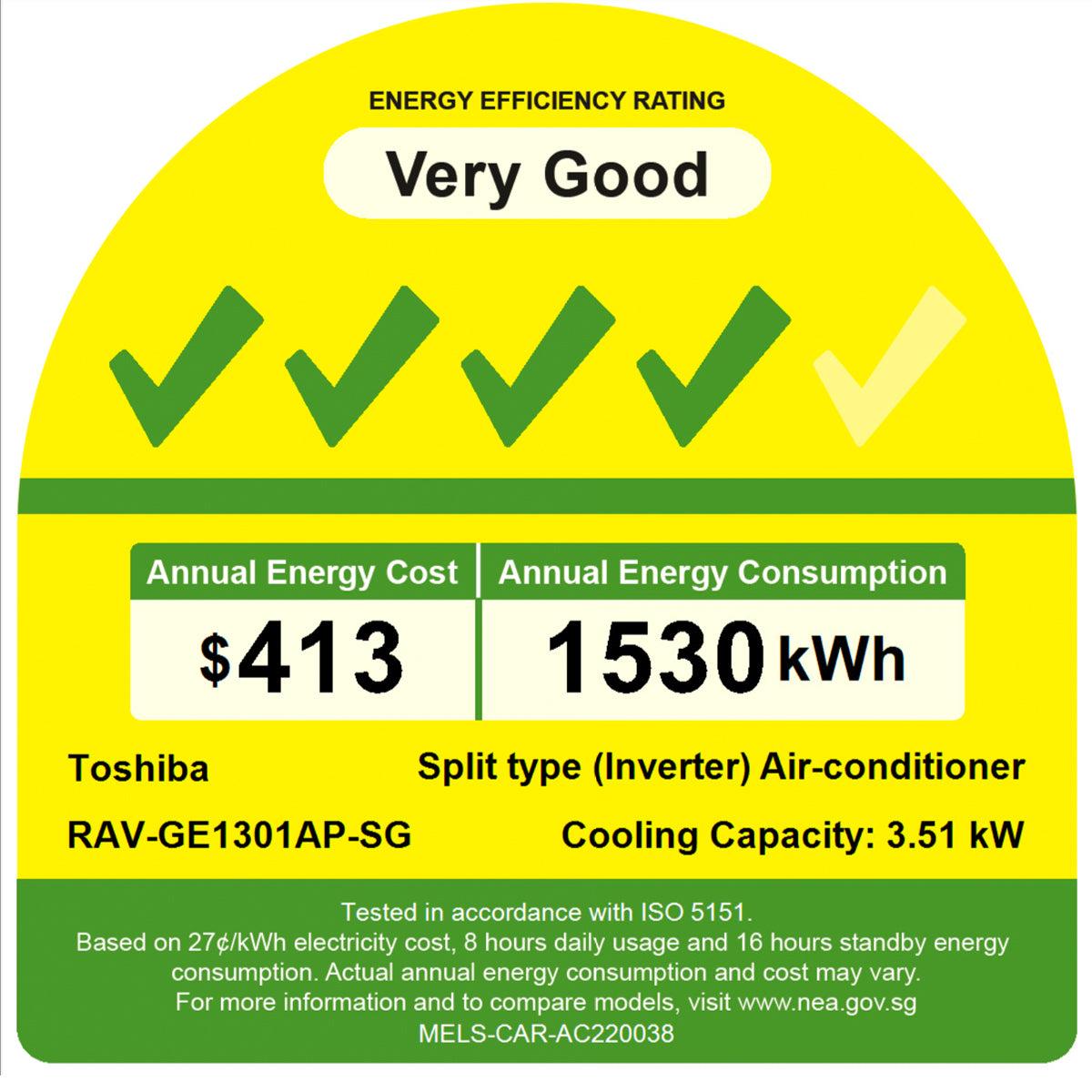 TOSHIBA SYSTEM 1 R32 INVERTER AIRCON (5 TICKS) - SUPPLY ONLY