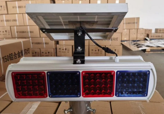 [China]OEM Red and Blue Traffic Solar Powered Flashing Lights Solar Strobe Lights