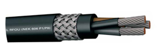 SEC Cable RFOU-M 0.6/1KV 4X16mm2 CLASS.5 OFFSHORE CABLE NEK606 BLACK x1M