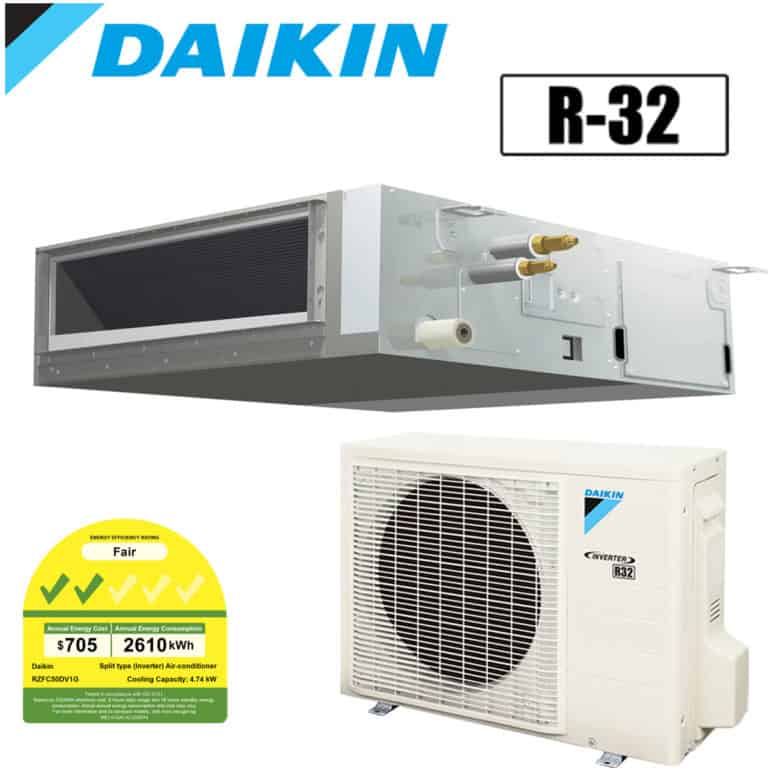 Daikin System 1 INVERTER CEILING DUCTED Air Conditioner with Wired Controller - SINGLE C/D