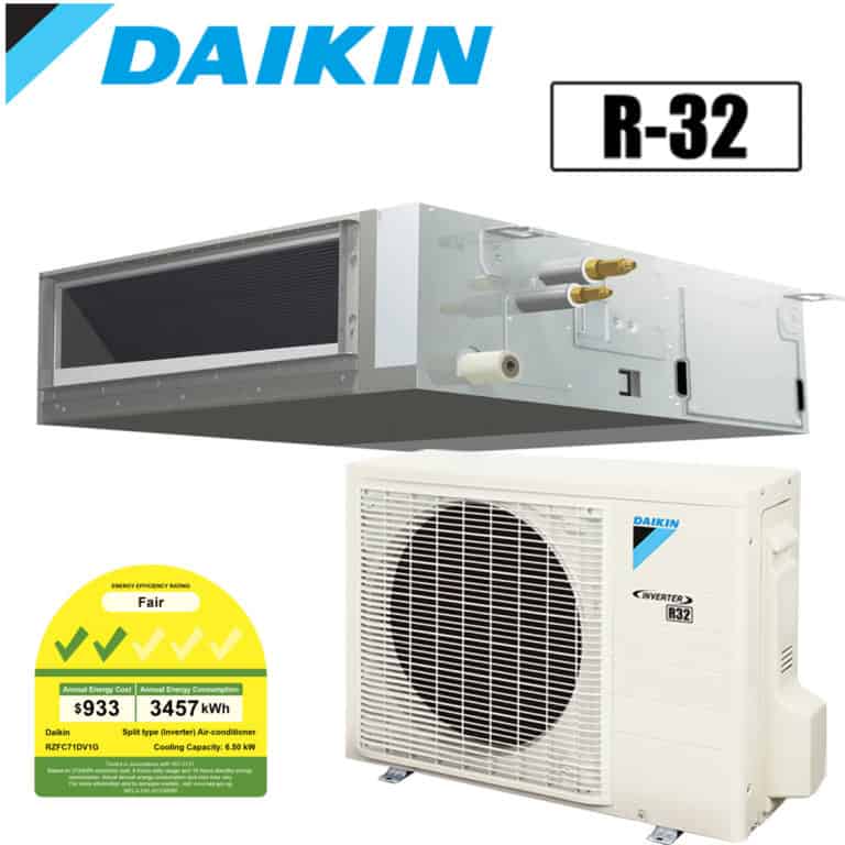 Daikin System 1 INVERTER CEILING DUCTED Air Conditioner with Wired Controller - SINGLE C/D