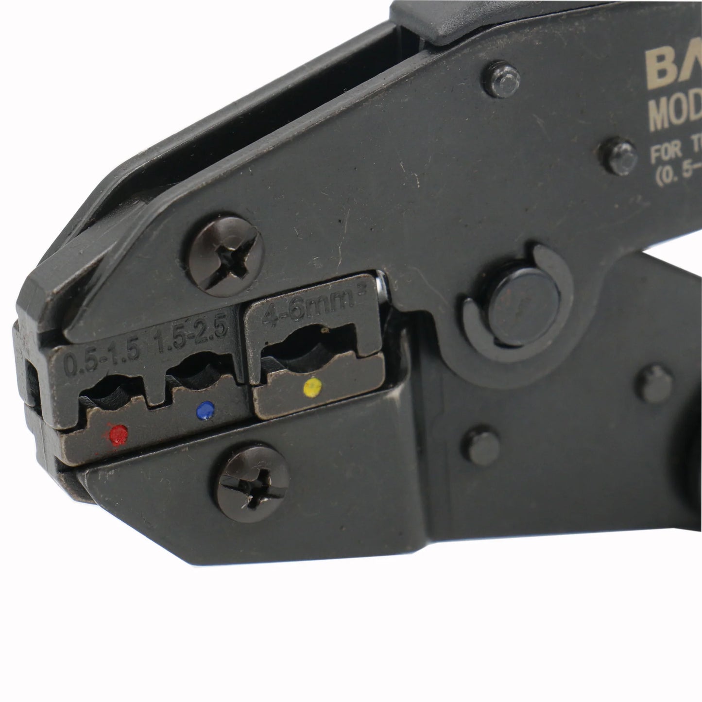 Baomain Ratchet Crimper Plier LY-03C Insulated Terminals Crimping Tools Use for 0.5-6 mm² Blue
