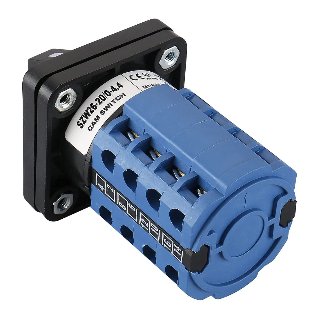 Baomain Rotary Cam Changeover Switch SZW26-20/0-4.4 660V 20A 5 Positions 16 Terminals Control Switch