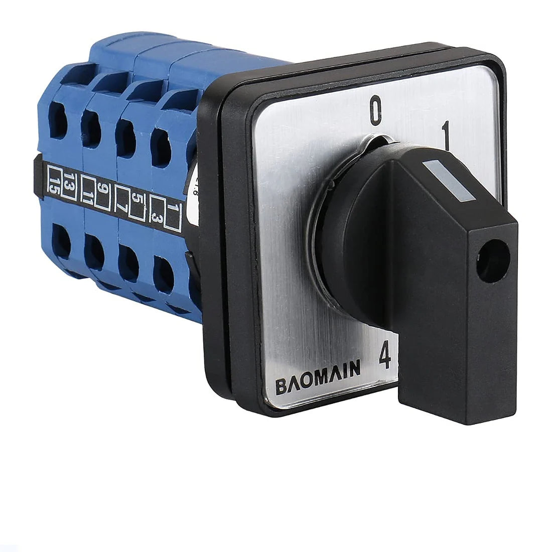 Baomain Rotary Cam Changeover Switch SZW26-20/0-4.4 660V 20A 5 Positions 16 Terminals Control Switch