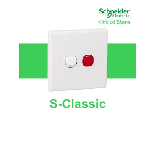 SCHNEIDER 'E30' E32D20NA 20A W/H SWITCH WITH NEON-Electricals-DELIGHT OptoElectronics Pte. Ltd