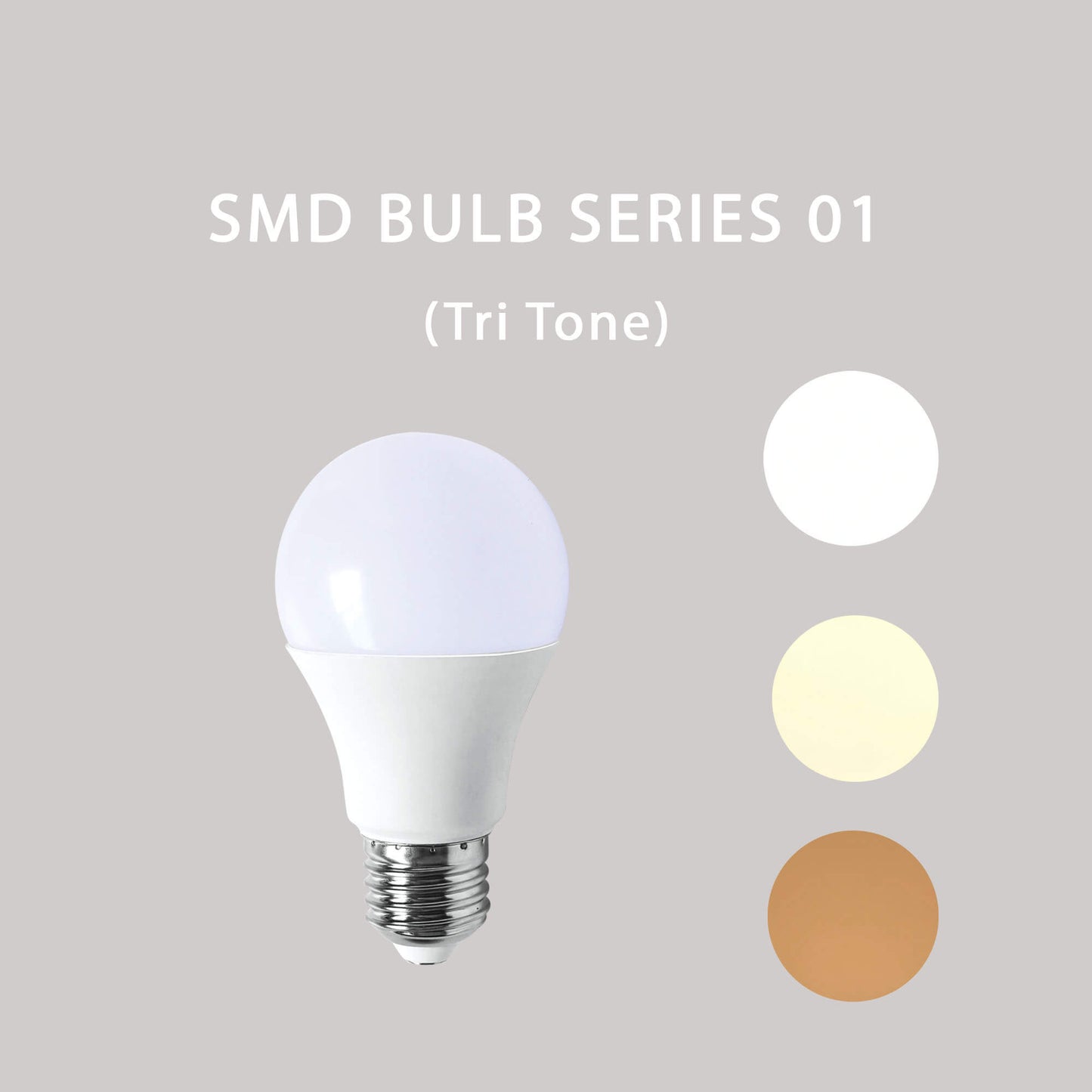 BK B1Y09ENA01 9W E27 IP20 Tri Tone A60 SMD Bulb Series-01 x4Pcs