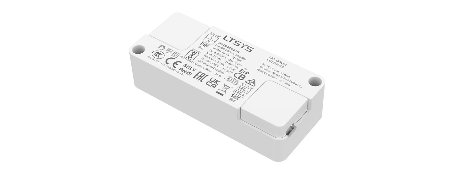 [China] LTECH 15W Constant Current Ultra Small ON/OFF Non Dimmable LED Driver x 44Pcs