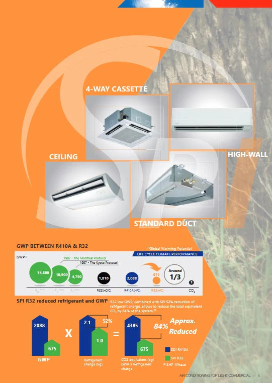 Toshiba Single Split Inverter Ceiling Cassette Air Conditioner – System 1 (4 Ticks)