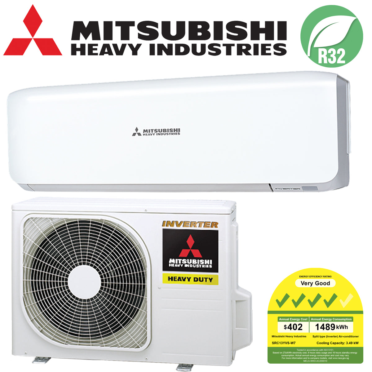 MITSUBISHI HEAVY INDUSTRIES SYSTEM 1 R32 INVERTER AIRCON (SUPPLY ONLY)