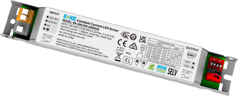 [China] Boke BK-CWL018-B0450A 200-240VAC\28-40VDC\0.45A Constant Current Driver x10pcs