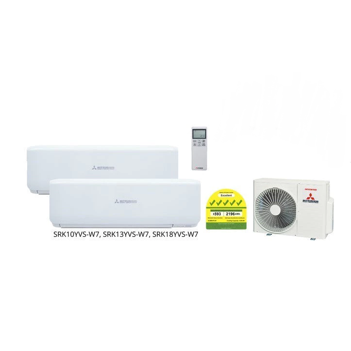 MITSUBISHI HEAVY INDUSTRIES SYSTEM 2 R32 INVERTER AIRCON (5 TICKS) - SUPPLY ONLY