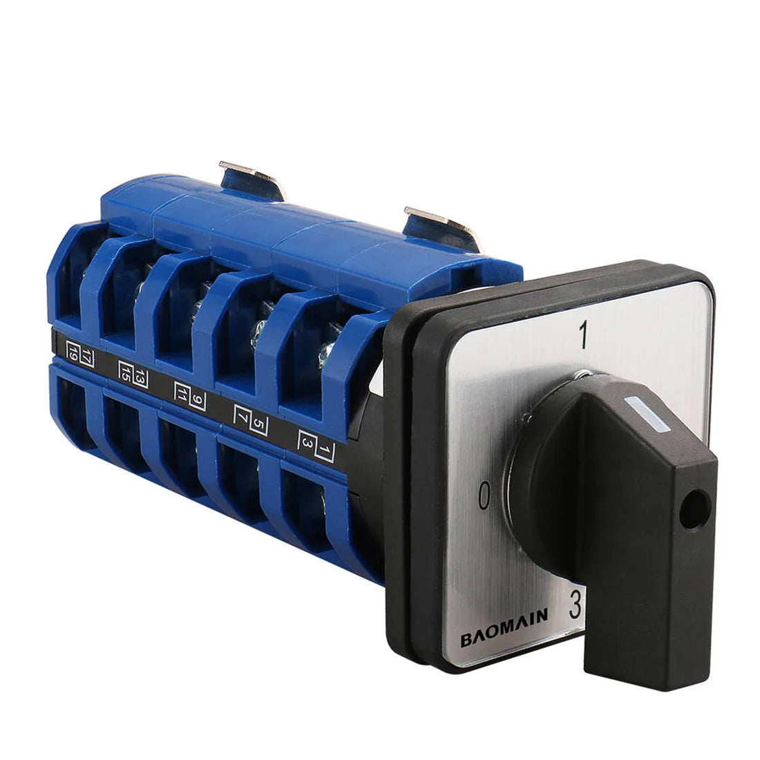 Baomain Rotary Changeover Switch 660V 63A 4 Position 5 Poles 18 Terminals Cam Switch, SZW26-63-ZC.FD08.5