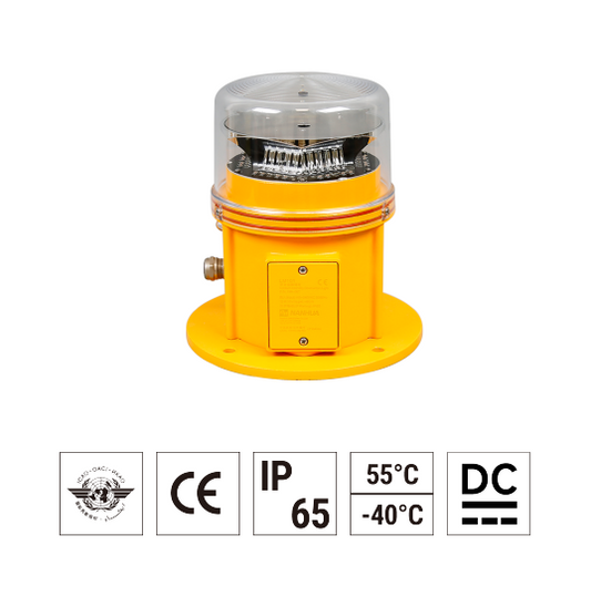 Nanhua LM101 Medium Intensity Light Type B, DC48V 2000±25%CD, Red, Flashing