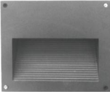 AEROLITE JZ58267 (15W LED) 6500K Grey IP65 Die-Cast Aluminium Wall Recess Ramp Lighting Fixture c/w Lamp LED Driver