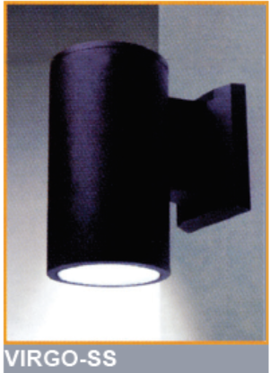 Virgo-SS (1X8W Philips LED bulb) 3000K Weatherproof IP65 Wall Mounted Light
