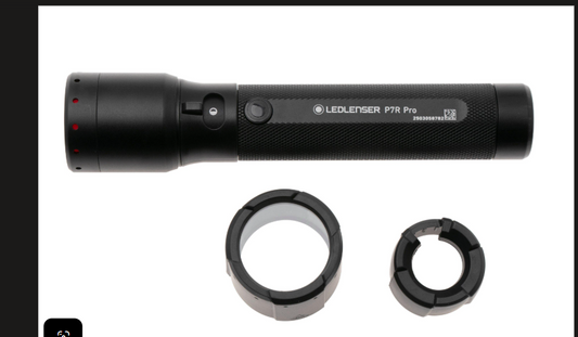 Ledlenser P7R Flashlight 2000lm 320m 80h Rechargeable IP68 w/ModeSelectRing w/Lanyard