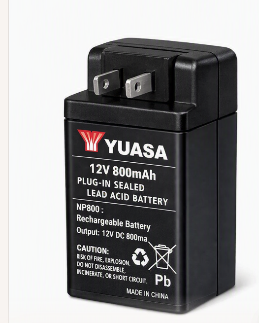 Yuasa 12 V, Plug-In Sealed Lead Acid Battery, 800 mAh,