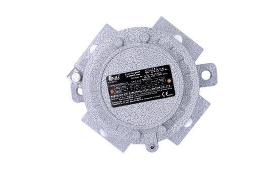 KHJ Explosion-proof Round Junction Box (RAL7035)Powder Coated IP66 Aluminium alloy enclosure, industrial gray with dark lines texture 4 WAY