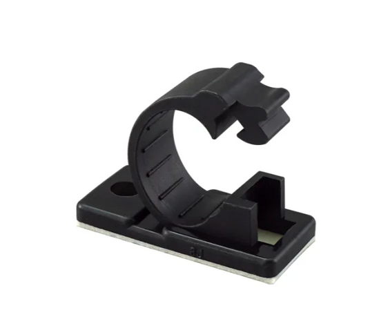 RS PRO Black Nylon Cable Clamp – 12 mm Maximum Bundle Adhesive 34.8 mm 16.5mmx100pcs