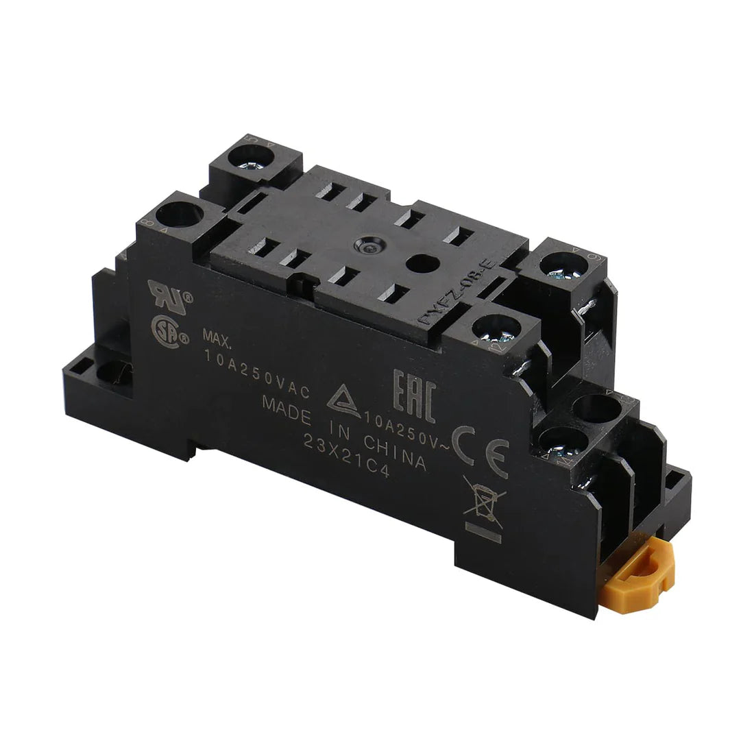 Baomain DIN Mount Relays socket PYF08A Front Connectin, DIN-Track/Screw Mounting socket working for MY2N, HH52P, H3Y-2 Series Relays x10PCS