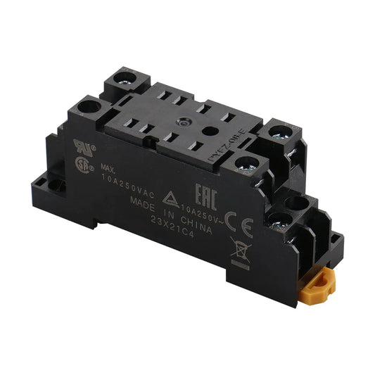 Baomain DIN Mount Relays socket PYF08A Front Connectin, DIN-Track/Screw Mounting socket working for MY2N, HH52P, H3Y-2 Series Relays x10PCS