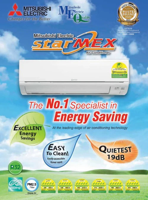 MITSUBISHI ELECTRIC STARMEX SYSTEM 1 R32 INVERTER AIRCON (SUPPLY ONLY)