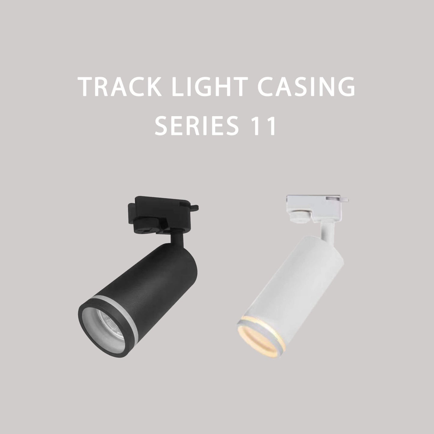 BK GU10 Aluminium Round Track Light Fitting