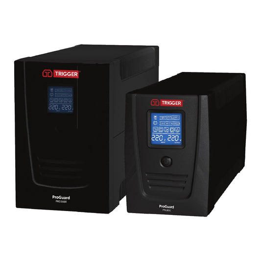 Trigger ProGuard PRG1600 1600VA line-interactive UPS with LCD display (series shown)