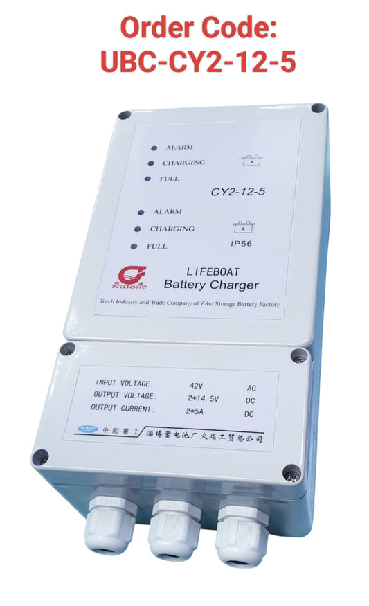 Lifeboat Input: AC 42V Output: DC14.5Vx2*5A max. Battery Charger